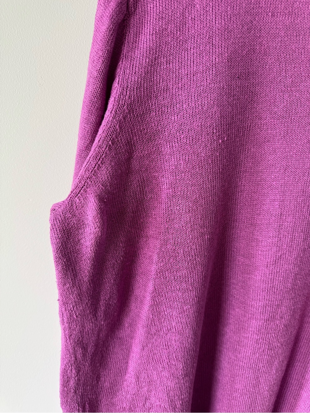 Eileen Fisher Open-Front Linen Knit Cardigan in Vibrant Magenta - Picture 8 of 11